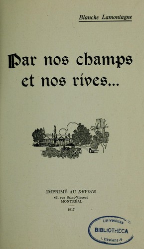 Cover for Par nos champs et nos rives