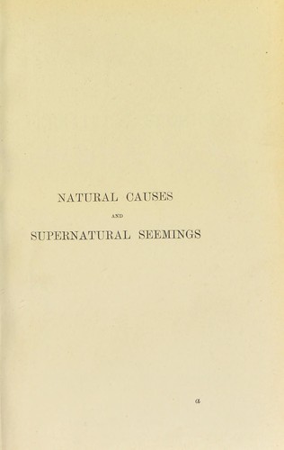 Cover for Natural causes and supernatural seemings