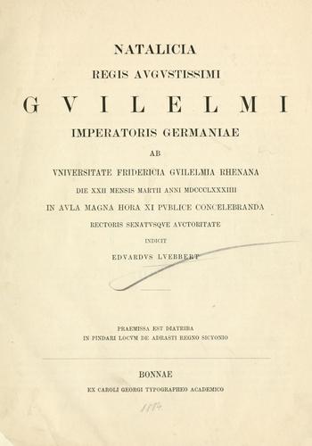 Cover for Diatriba in Pindari locum de Adrasti regno Sicyonio.