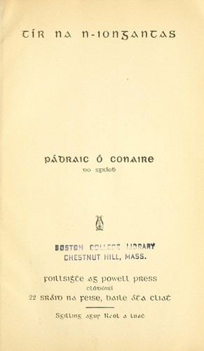 Cover for Tír na n-iongantas