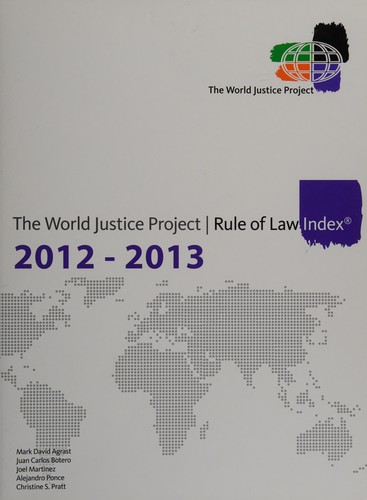 Cover for The World Justice Project rule of law index, 2012-2013
