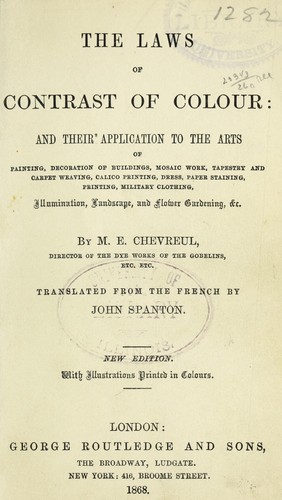 Cover for The laws of contrast of colour