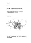Cover for Five year's outdoor exposure of solar collectors