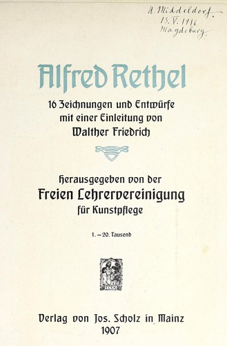 Cover for Alfred Rethel