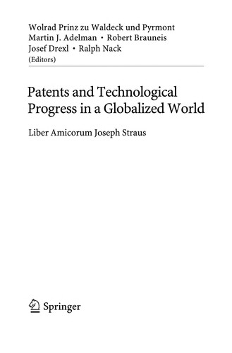 Cover for Patents and technological progress in a globalized world