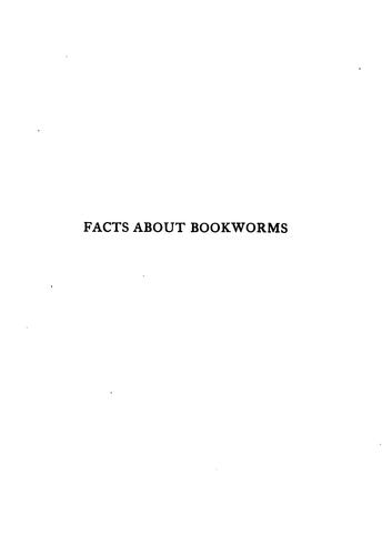 Cover for Facts about bookworms