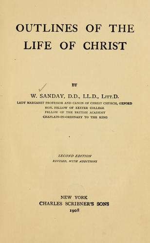 Cover for Outlines of the life of Christ