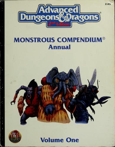 Cover for Monstrous compendium annual.