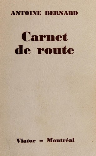 Cover for Carnet de route (échos et souvenirs)
