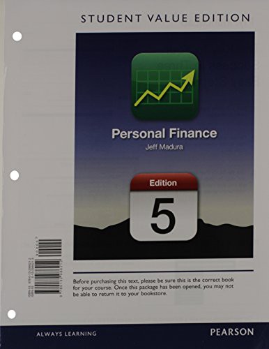 Cover for Personal Finance, Student Value Edition