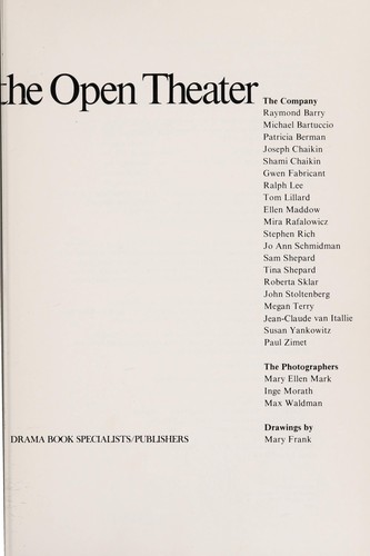 Cover for Three works by the Open Theater.