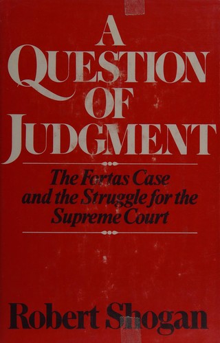 Cover for A question of judgment