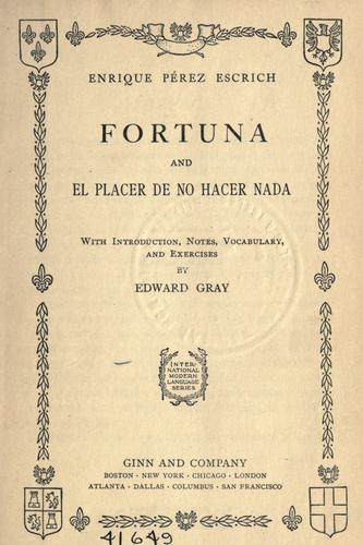 Cover for Fortuna and El placer de no hacer nada