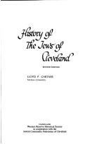 Cover for History of the Jews of Cleveland (Western Reserve Historical Society)