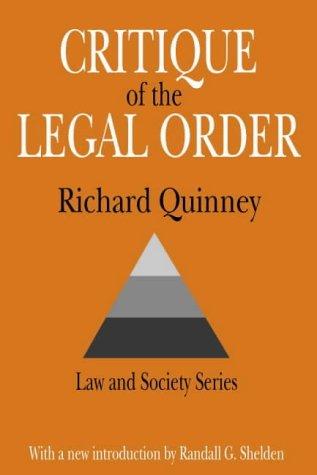 Cover for Critique of legal order
