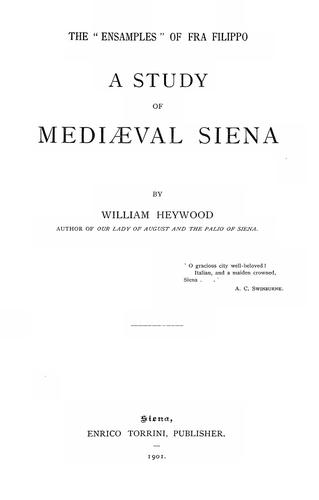 Cover for The "ensamples" of Fra Filippo