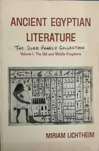 Cover for Ancient Egyptian Literature Volume 1: The Old and Middle Kingdoms
