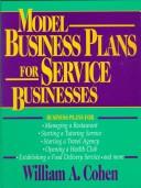 Cover for Model business plans for service businesses