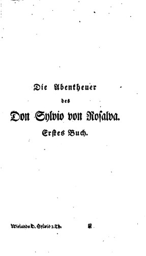 Cover for Die Abentheuer des Don Sylvio von Rosalva
