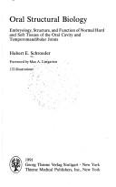 Cover for Oral structure biology