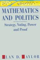 Cover for Mathematics and politics