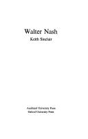 Cover for Walter Nash