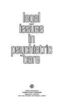 Cover for Legal issues inpsychiatric care