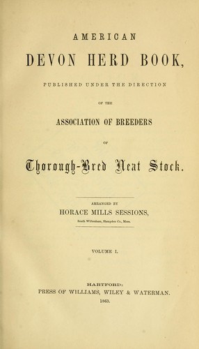 Cover for The American Devon herd book