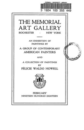 Cover for An Exhibition of paintings by a group of contemporary American painters and a collection of paintings by Félicie Waldo Howell