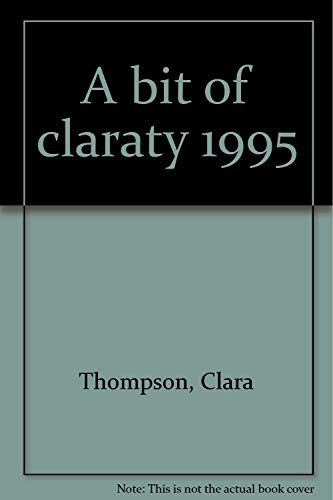 Cover for A bit of claraty 1995