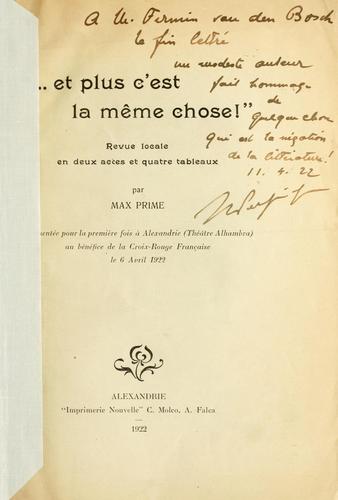 Cover for Et plus c'est la même chose!
