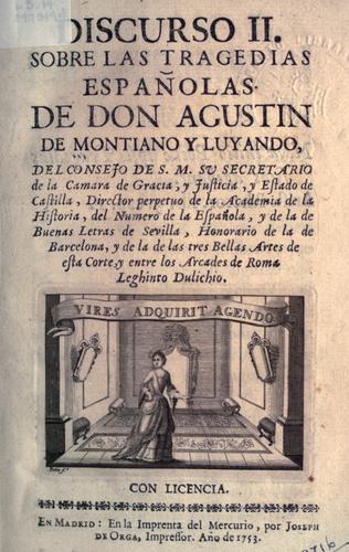 Cover for Discurso [I-II] sobre las tragedias españolas