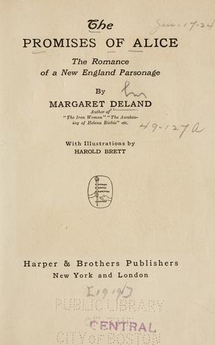 Cover for The promises of Alice.