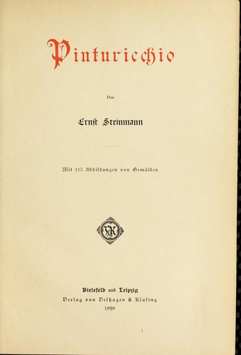 Cover for Pinturicchio