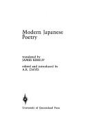 Cover for Modern Japanese poetry
