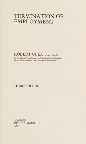 Cover for Termination of Employment