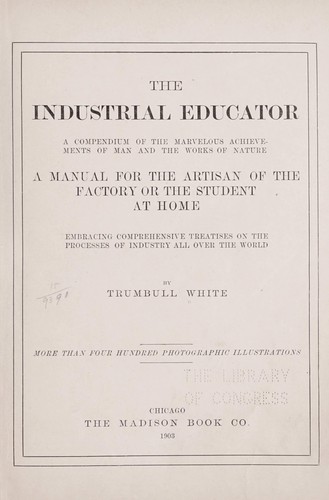 Cover for The industrial educator...