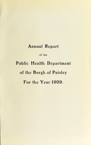 Cover for [Report 1909]