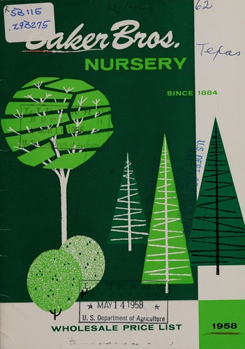 Cover for Wholesale price list 1958