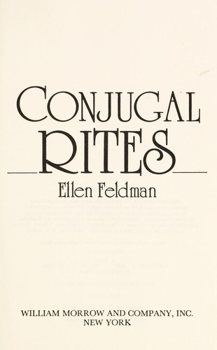 Cover for Conjugal rites
