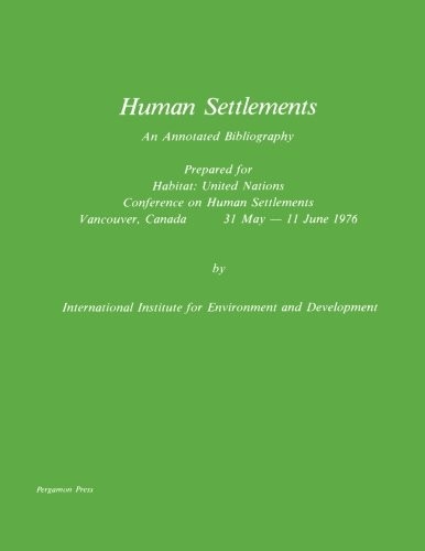 Cover for Human settlements