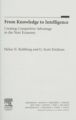 Cover for From knowledge to intelligence