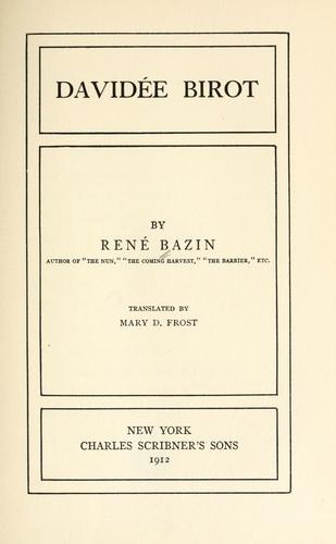 Cover for Davidée Birot