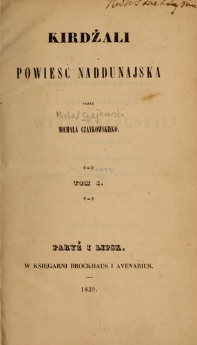 Cover for Kirdzali, powiesé naddunajska