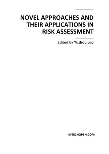 Cover for Novel approaches and their applications in risk assessment