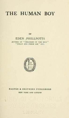 Cover for The human boy