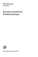 Cover for Konzepte europäischer Friedensordnungen