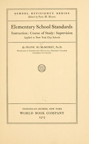 Cover for Elementary school standards