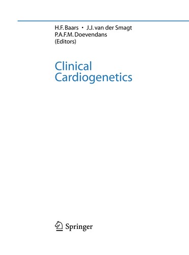 Cover for Clinical Cardiogenetics