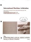 Cover for International maritime arbitration